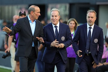 Owners Jorge Mas and José Mas of Inter Miami CF look on prior to the Leagues Cup 2023 match between Cruz Azul and Inter Miami CF.